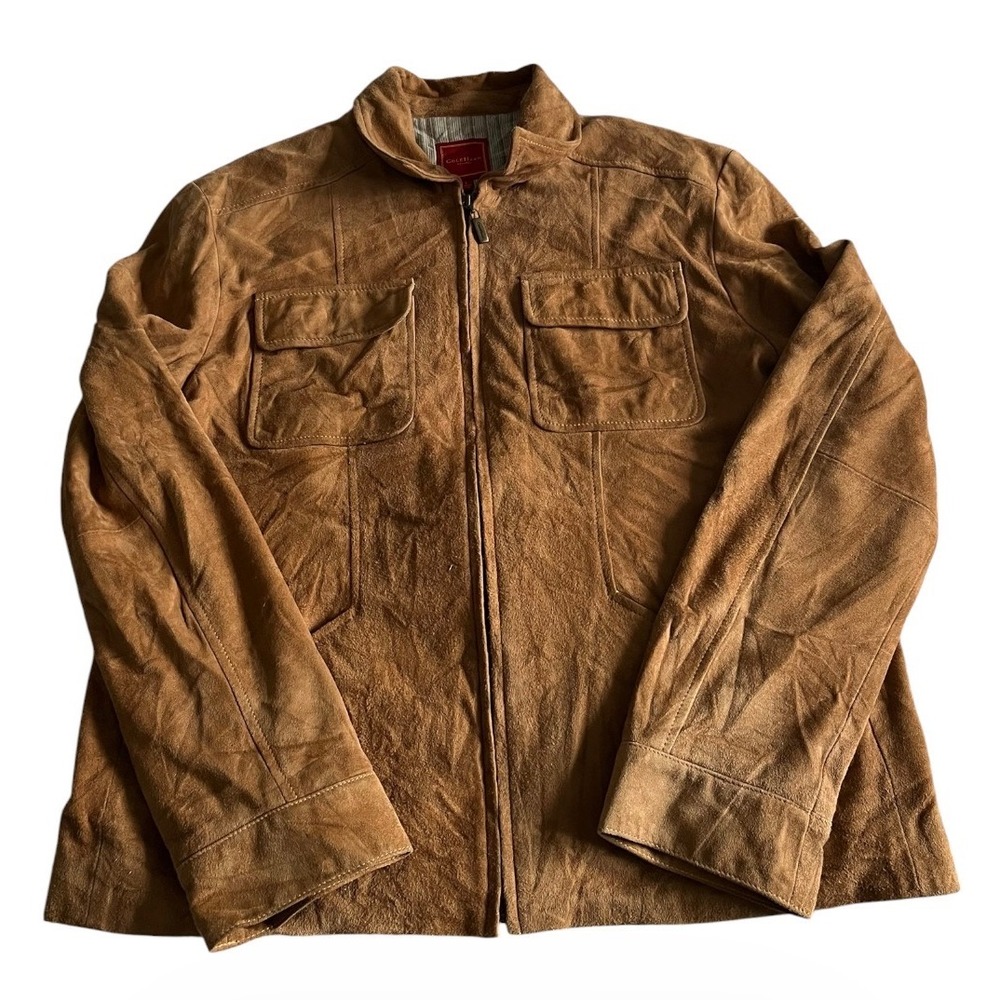 Vintage Cole Haan Men's Country Full Zip Jacket Suede Large Western Cowboy